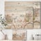 Designart - Spring Bike Bouquet - French Country Print on Natural Pine Wood